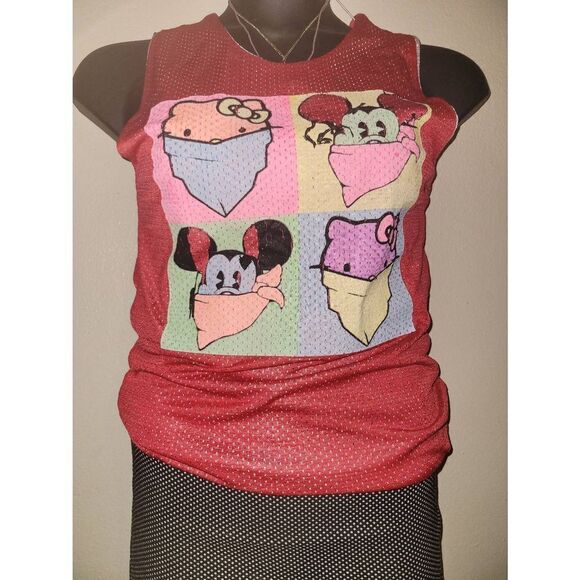 Mickey said hello kitty muscle shirt - Picture 1 of 14